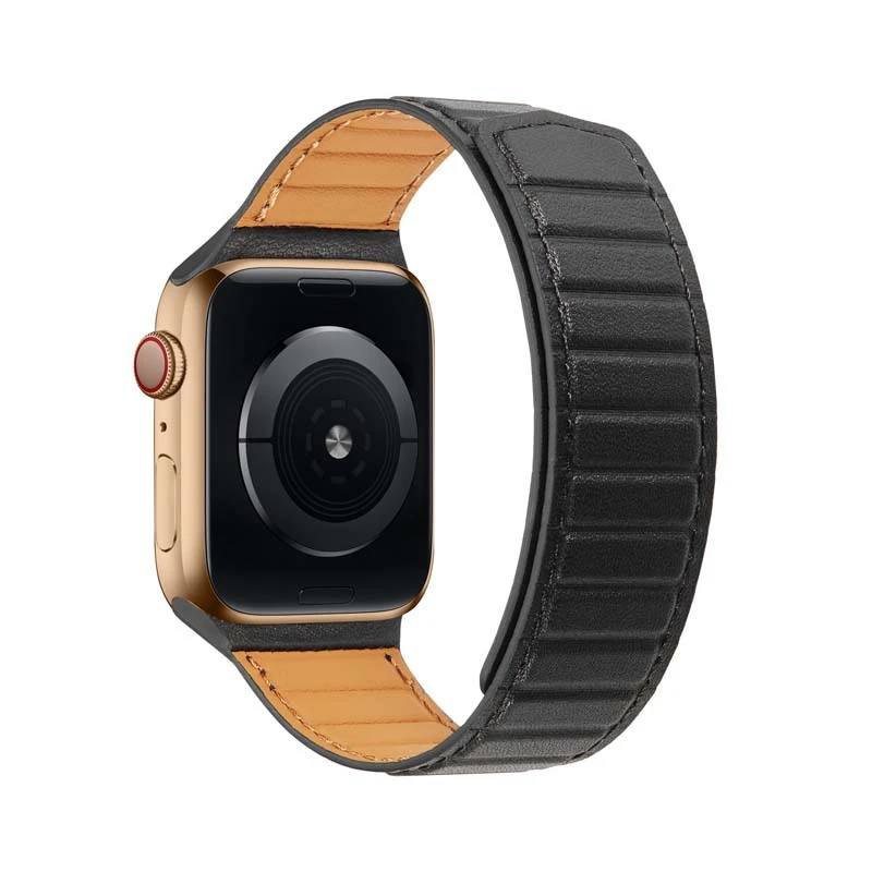 Leather Magnetic Loop Strap For Apple Watch UItra 8 7 45mm 41mm 49mm Bracelet Wristband For iWatch 6 5 4 SE 44mm 40mm 42mm 38mm