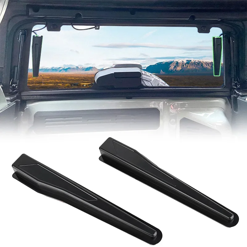 

Для Ford Bronco 2021 2022 2023, защитная крышка с подогревом заднего лобового стекла, черная защита из АБС-пластика