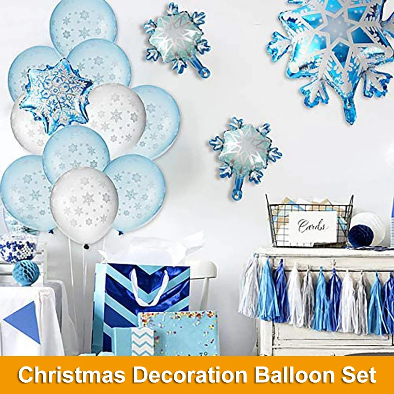 

Winter Theme Balloons Set Snowflakes Balloons Decor For Birthday Wedding