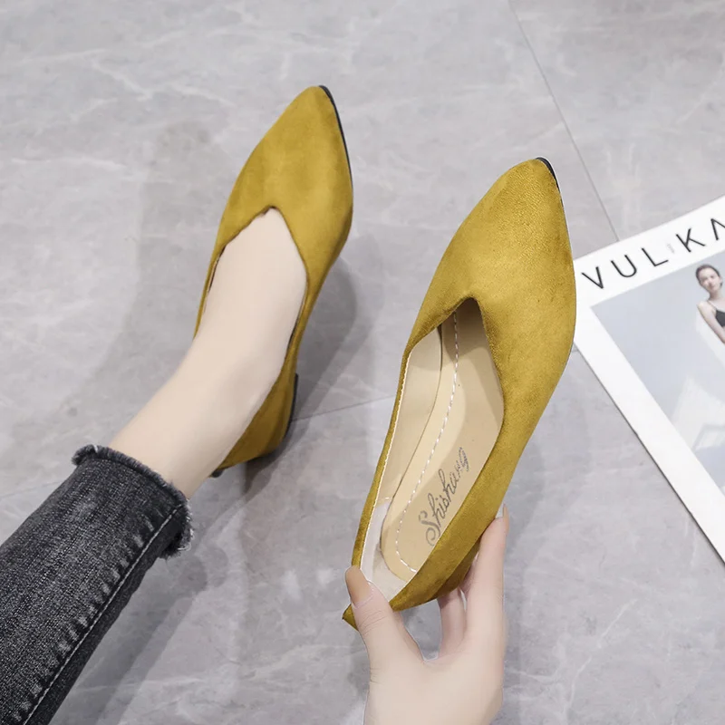 2023  Candy Color Woman Flats Slip on Ladies Shallow  Female Summer Loafers Spring Autumn Women Ballet Flats Plus Size
