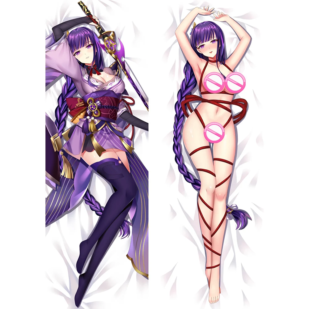 

Аниме игра Genshin Impact Raiden Shogun Подушка «Dakimakura» чехол обнимающая Подушка Чехол Наволочка Прямая поставка