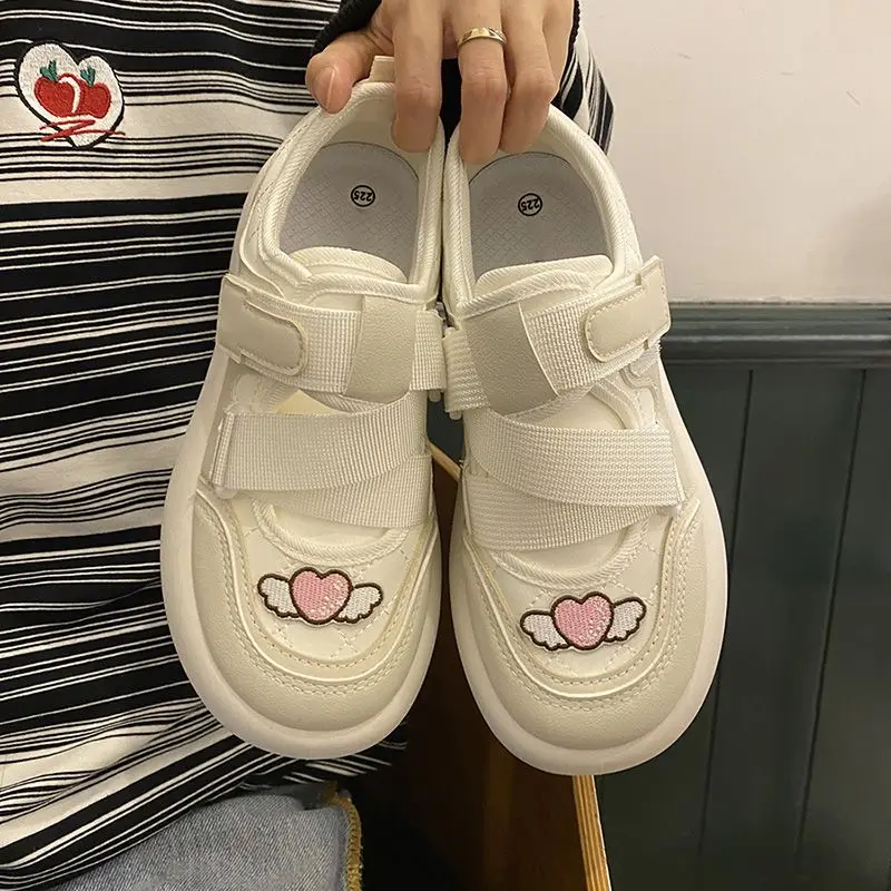 

Flat Cute Kawaii Shoes for Women Sports Athletic High on Platform Sneakers Woman Footwear Luxury Offer Shoe Casual Korean New In