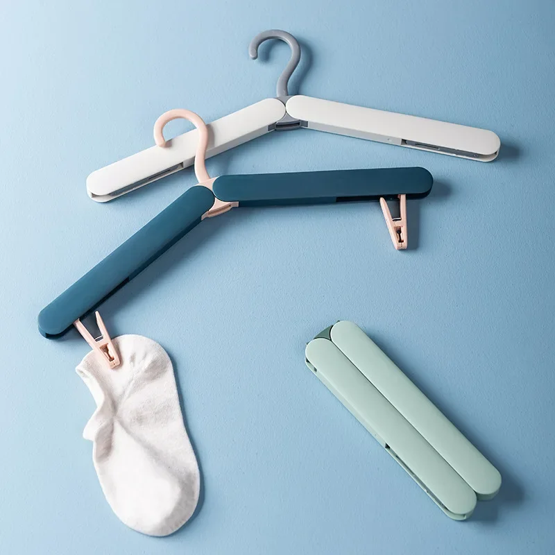 

Travel Folding Clothes Hanger Outdoor Portable Air Drying Clothes Clip Socks Underwear Clothes Clip Magic Clothes Hanger