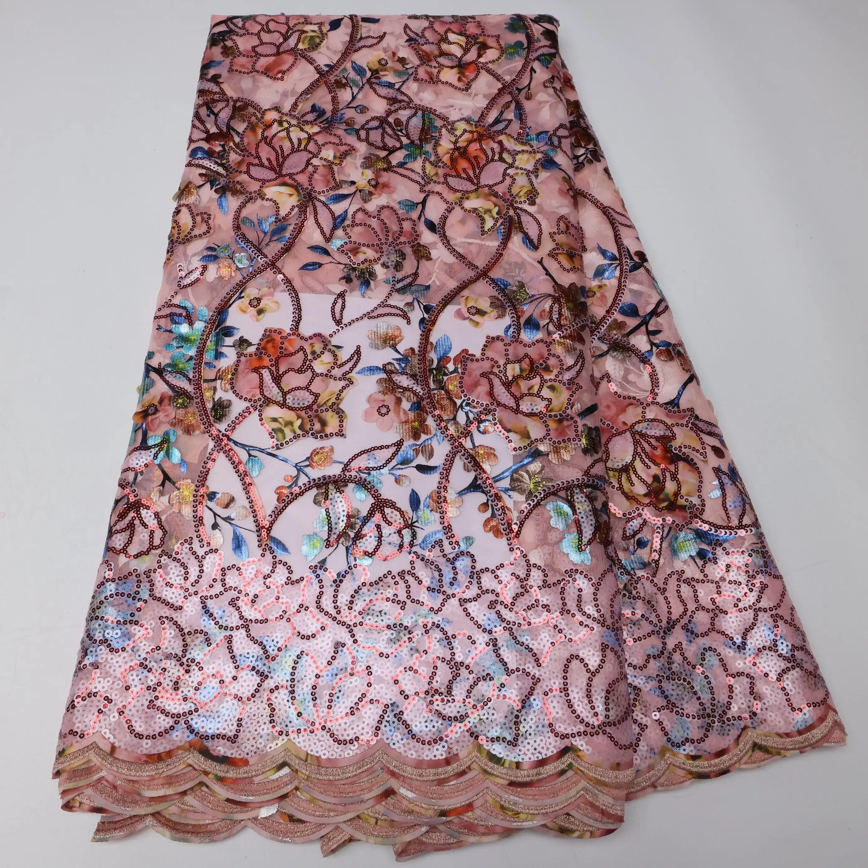 

Новинка, вышитые блестки, искусственная кожа, новейшие африканские блестки, кружевная ткань, вышивка, нигерийская кружевная ткань