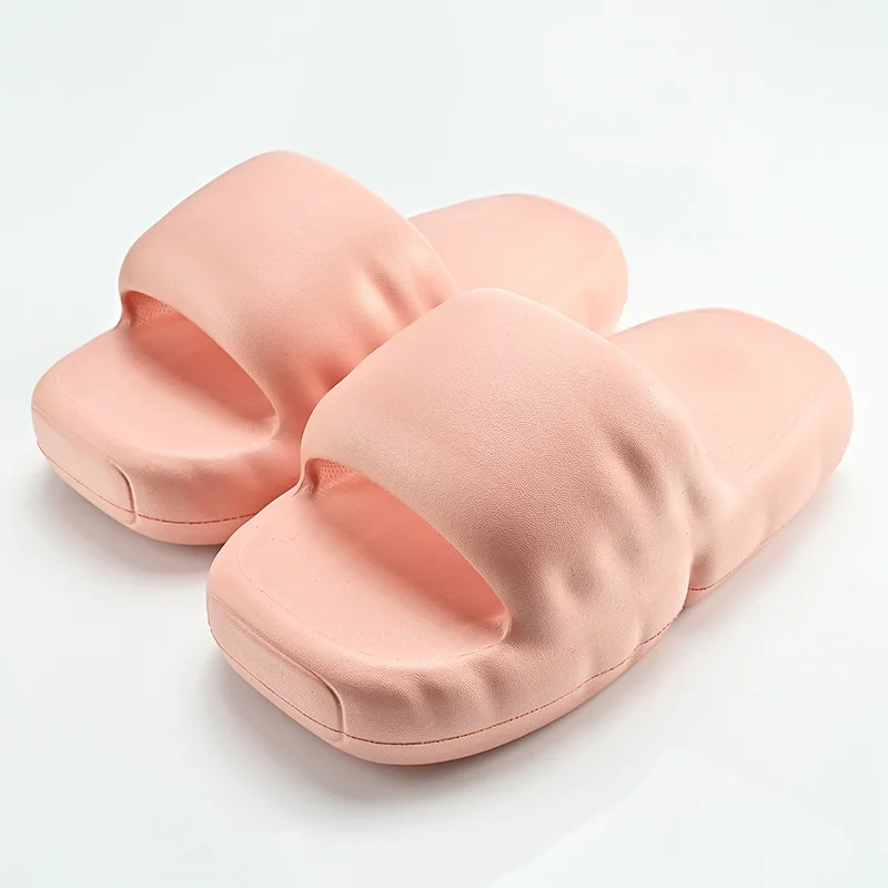 Thick Sole Bread Slippers Women's Summer Home Entity Bathroom Bathing Thick Bottom Couple Man Slipper Creative EVA Slippers