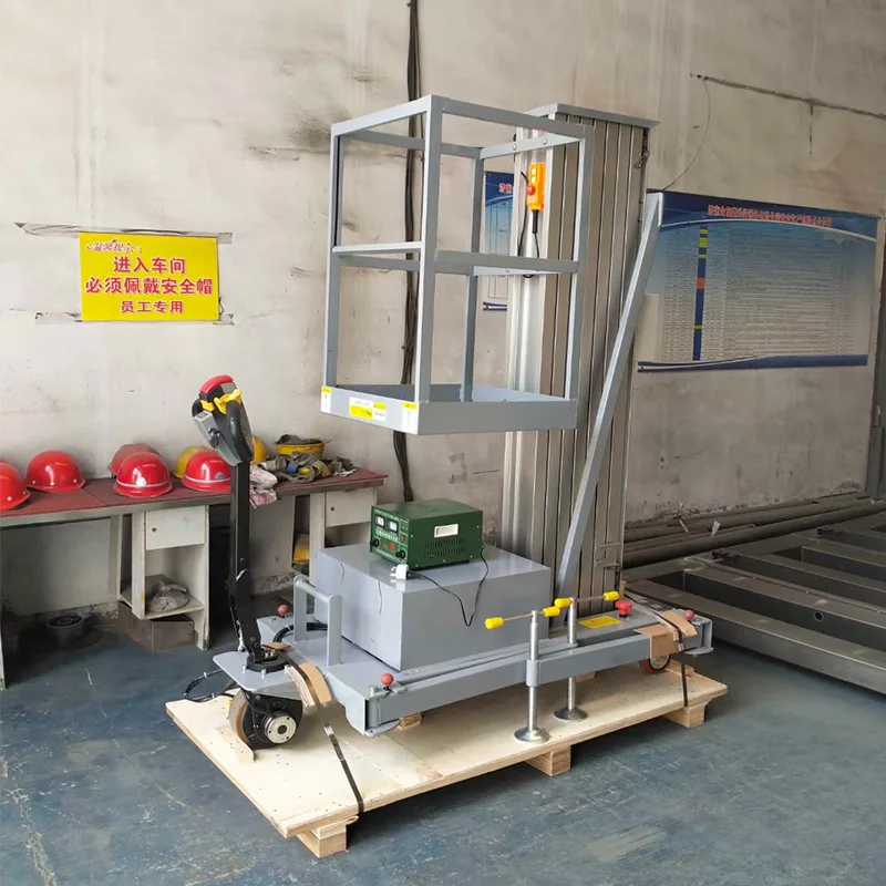 Фото Подъемник Eterlift с вертикальным подъемом от 4 до 16 метров, одномерная мачта, грузоподъемность 120-200 кг, гидравлический, для работы одного оператора. №4