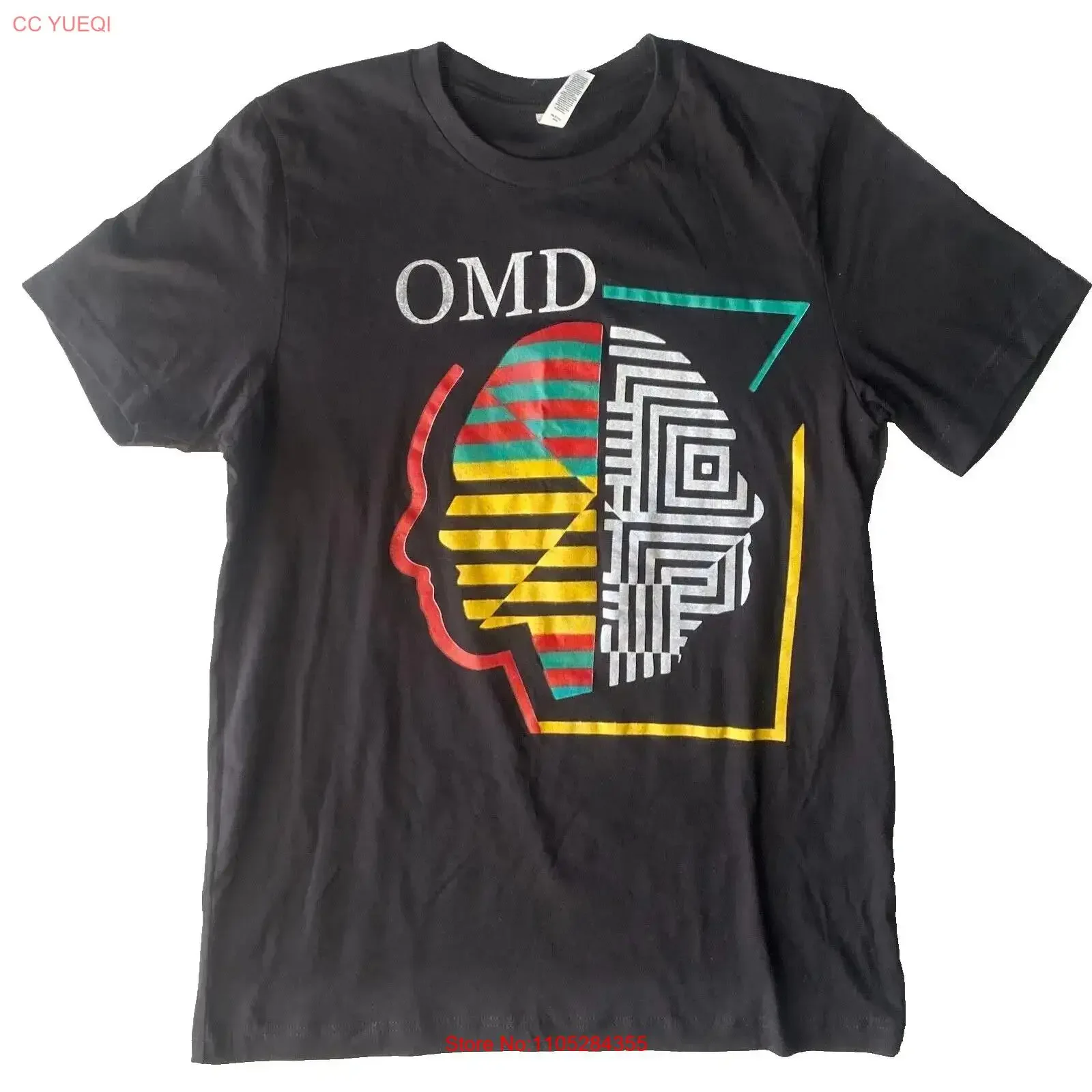 Фото Футболка OMD Orchestral Manoeuvres in the Dark LARGE 2022 N AMERICA TOUR, винтажная, с эффектом потертости, повседневная, дышащая, универсальная, эластичная №1