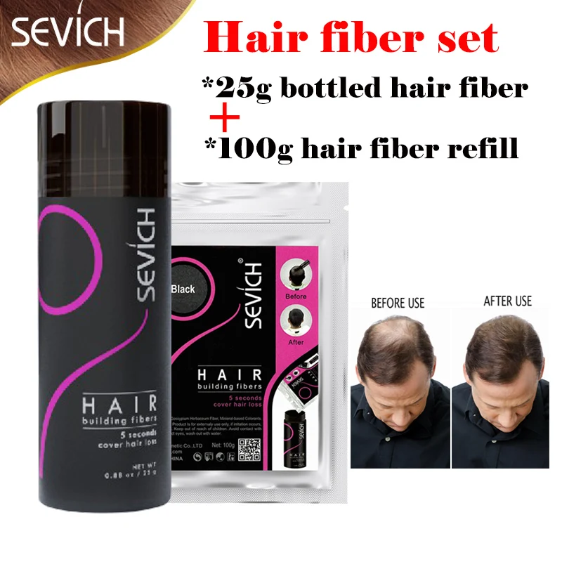 25g Refill SEVICH Keratin Hair Building Fiber Style Hair Loss Concealer