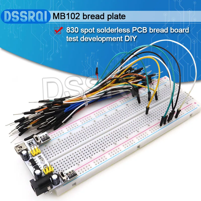 

NEW MB-102 MB102 Breadboard 400 830 Point Solderless PCB Bread Board Test Develop DIY for arduino laboratory SYB-830