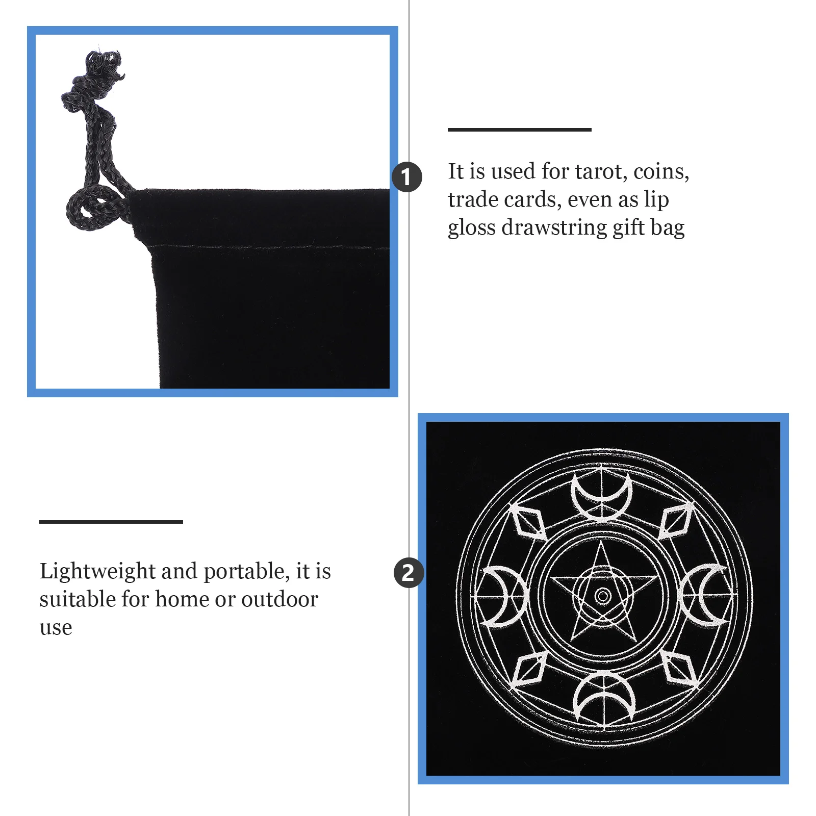3-шт сумка для хранения карт Таро сумки оракула контейнер пентаклей тканевый