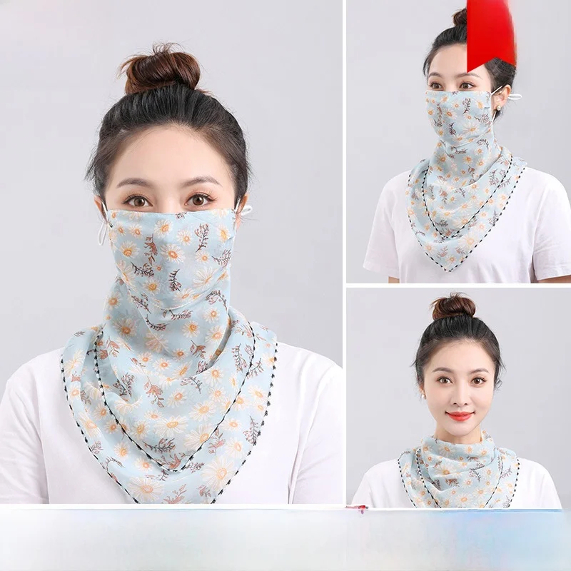 Летняя велосипедная солнцезащитная маска для женщин анфас защита от