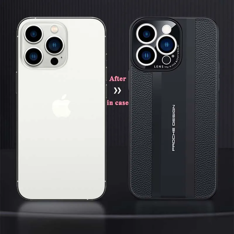 

Чехол из натуральной кожи для iPhone 14, 13, 12 Pro Max