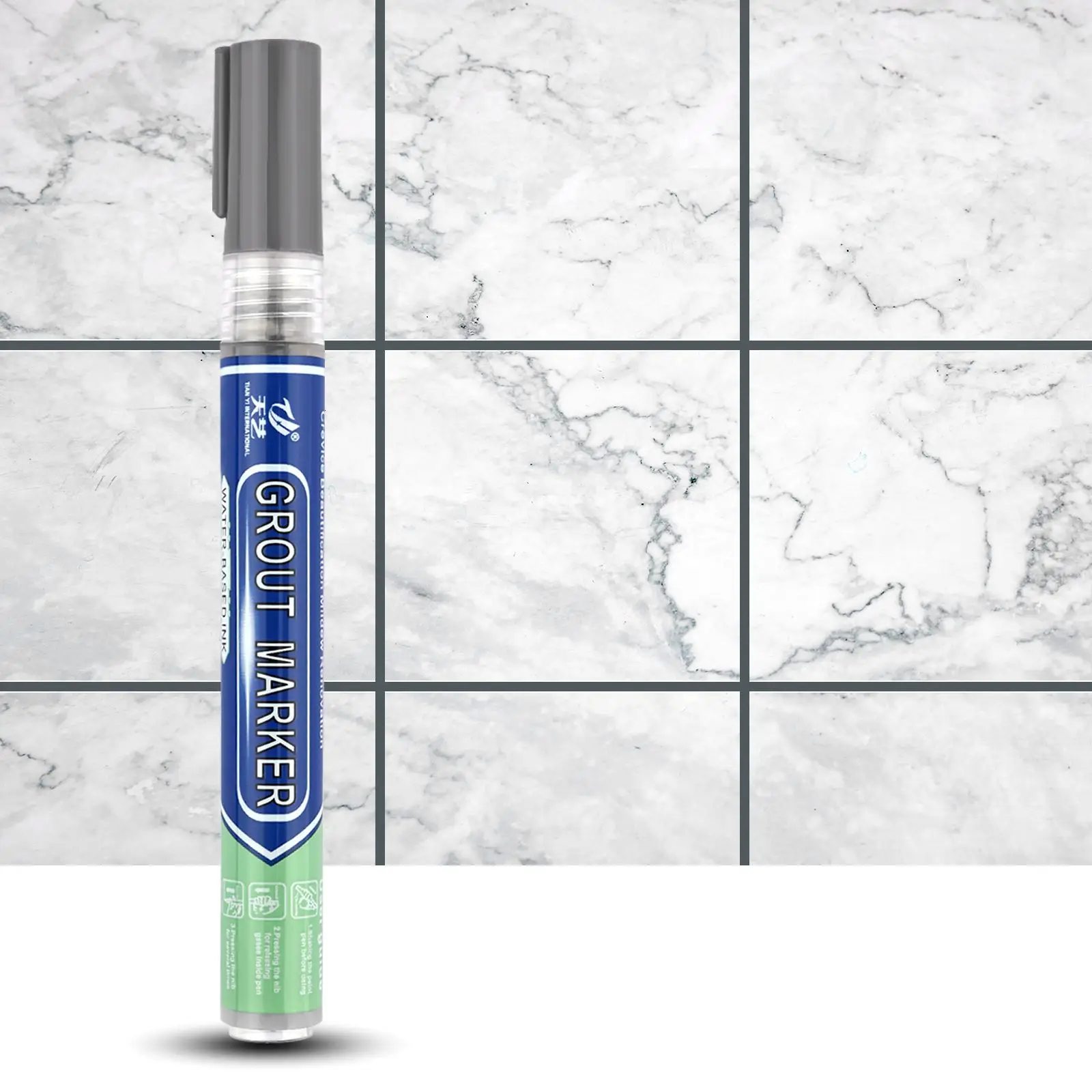 

Водостойкий маркер для затирки межплиточных швов белый