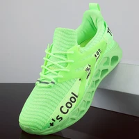 hip hop sneakers men women hot stretch fabric breathable running casual shoes trend light soft hole sole green running shoes men