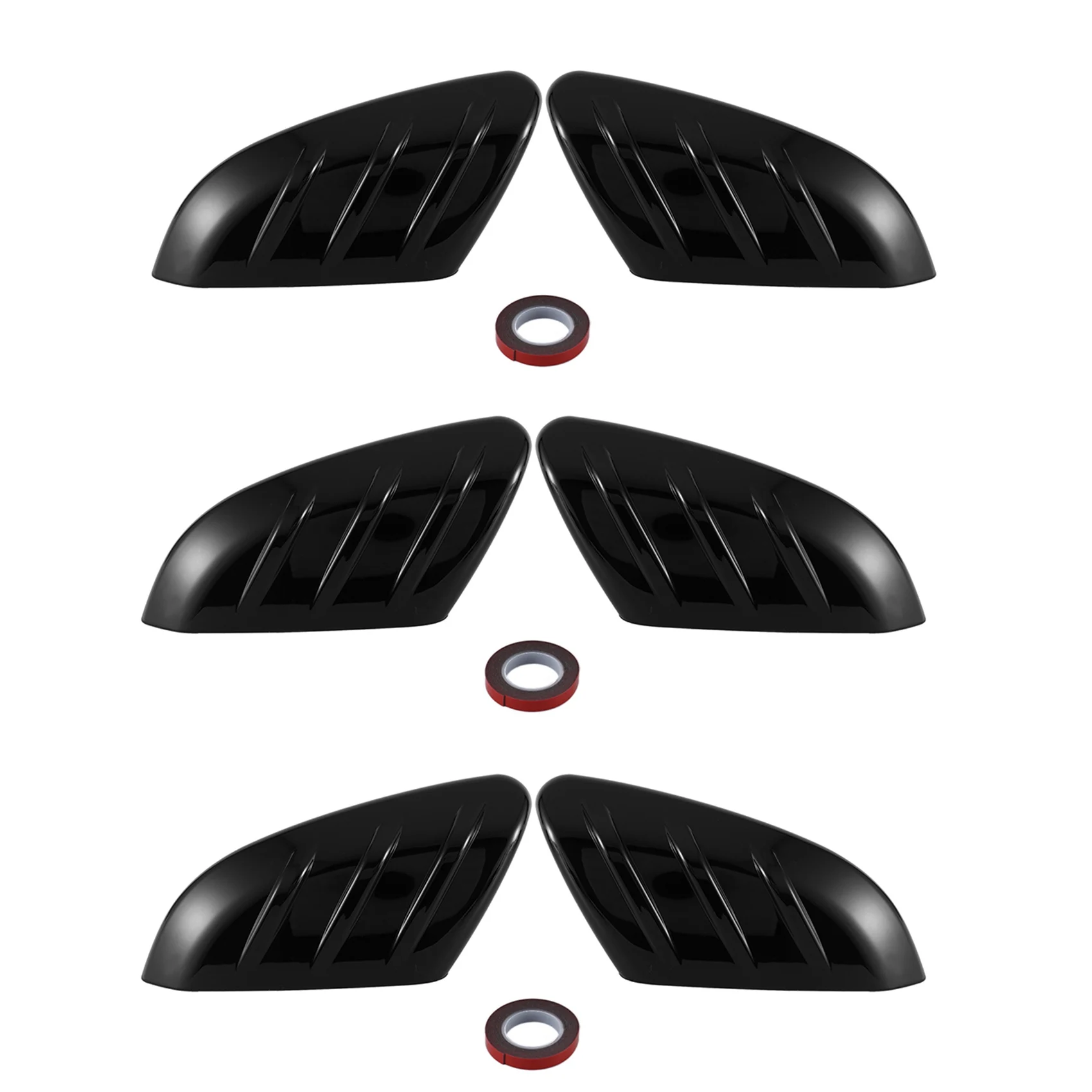 

6X Side Door Rearview Mirror Cover Trim Cap for Honda Civic 2016-2020 Gloss Black