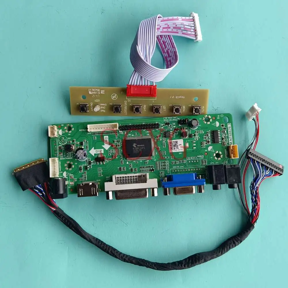 

Display LCD Controller Board DIY Kit Fit LP140WD1-TLM1 Notebook Panel 1600*900 60Hz LVDS 40 Pin 14" HDMI-Compatible DVI VGA