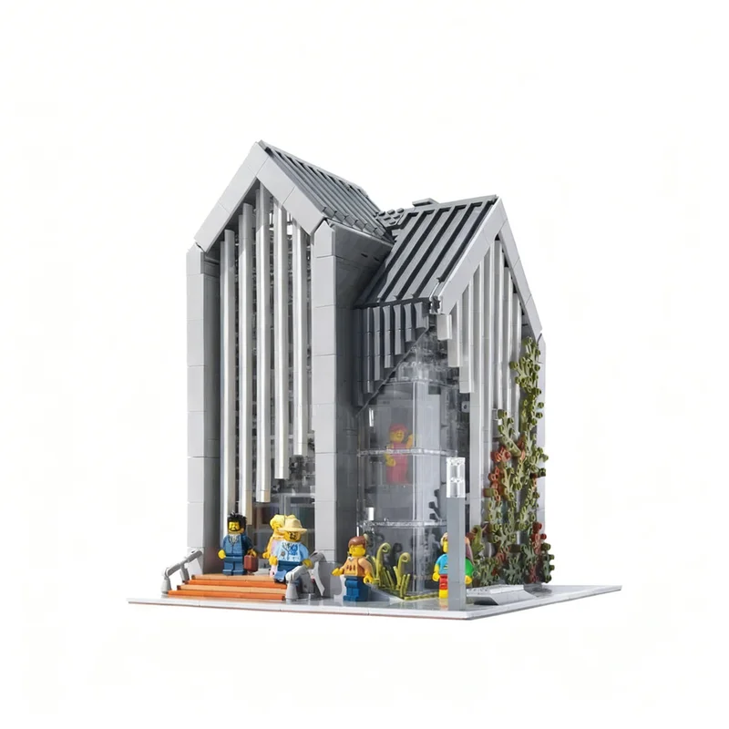 2734 детали MOC. Модульные здания современной библиотеки. Модель из строительных блоков. Художественное творчество. Креативный 3D-конструктор. Обучающий набор. Подарок на день рождения. (art.: 3920dd0761b89) - 3920dd0761b89