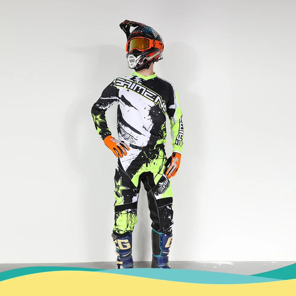 

Motocross Jersey and Pants children's clothing big boy girl kid customized number name logo gear set Mountain Downhill DH