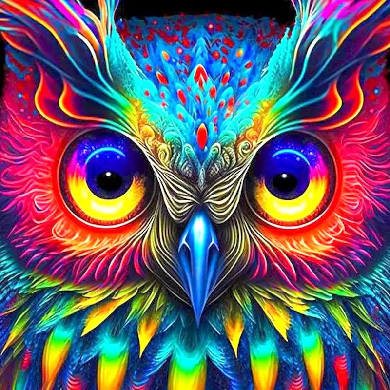 

RUOPOTY Acrylic Paint Picture By Numbers 50x50cm Owl Animals Drawing With Numbers For Adults Modern Wall Art Canvas Painting