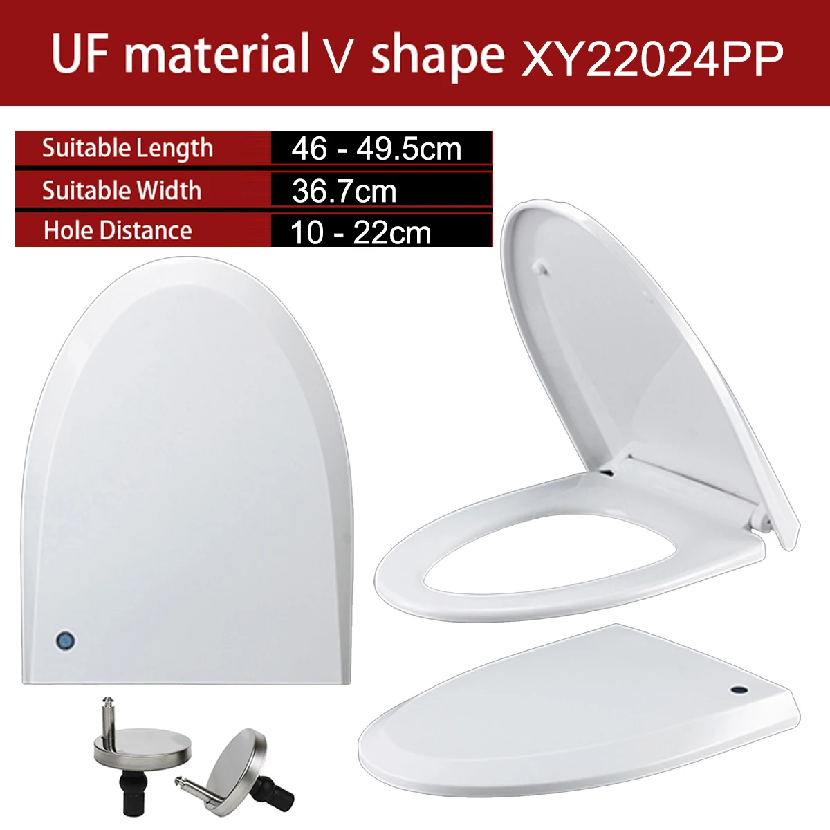 

Universal V Shape Elongated Slow Close WC Toilet Seats Cover Bowl Lid Top Mounted Quick Release PP Board Soft Closure XY22024PP