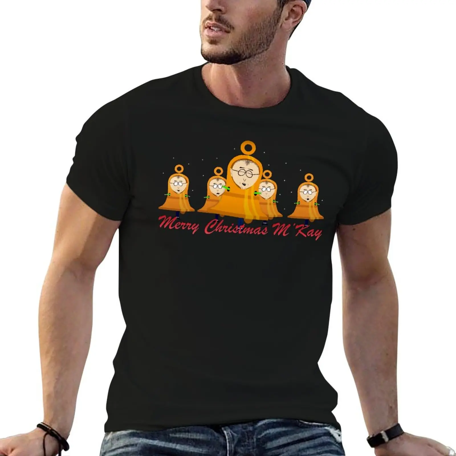 Фото Футболка Mr Mackey Bells M'kay, мужские футболки, хлопковые футболки для мужчин, мужская хлопковая футболка №1