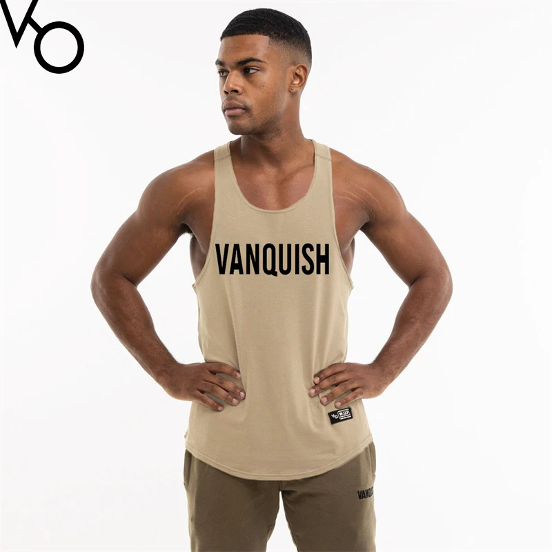 

Men Vest Summer Gym Sports Fitness Running Basketball Training Clothes Cotton Round Neck Quick Drying Stretch Sleeveless T-Shirt