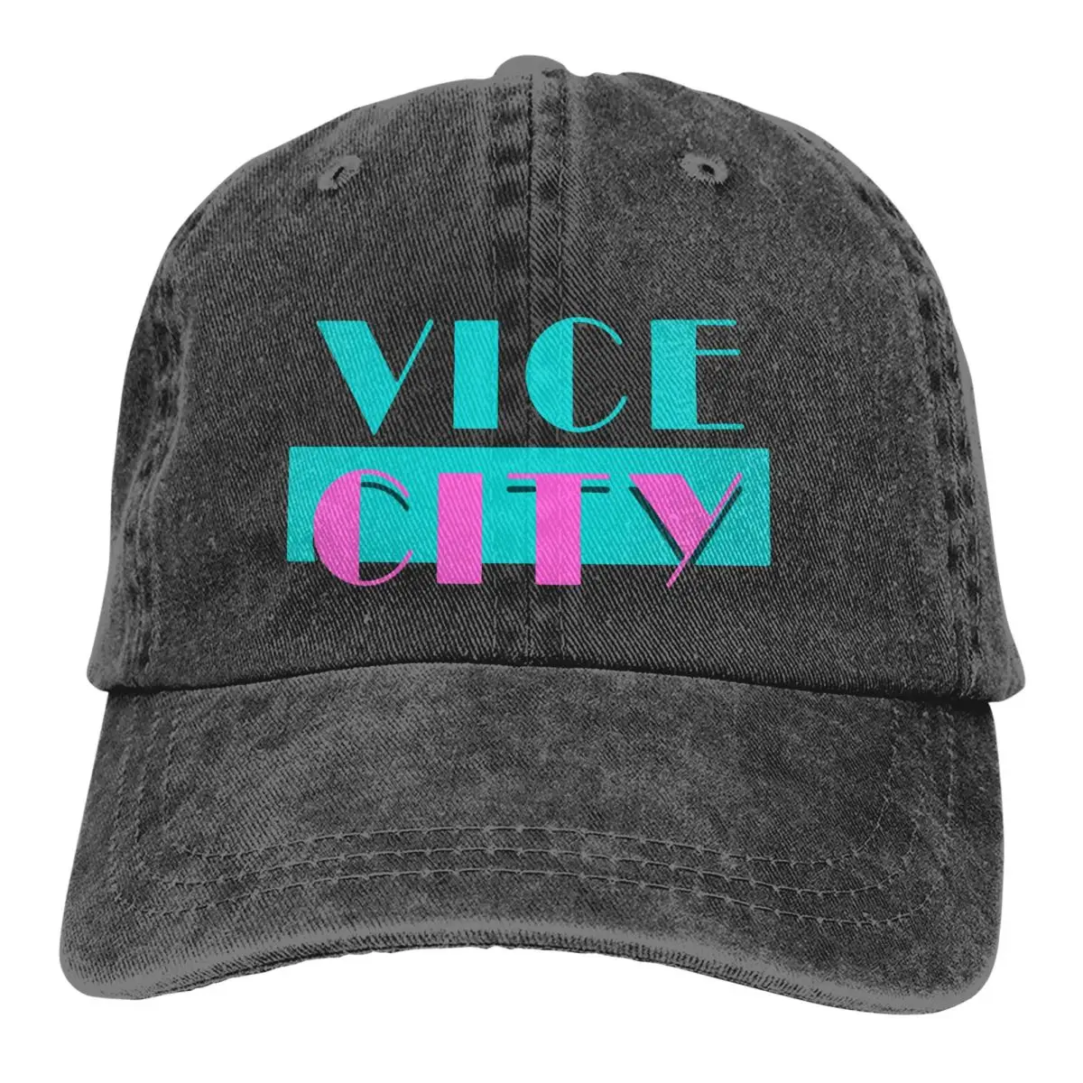 

Washed Men's Baseball Cap Vice City Trucker Snapback Caps Dad Hat GTA Grand Theft Auto Game Golf Hats