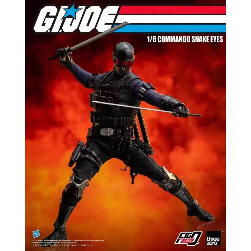 Фото Оригинальная фигурка Hasbro Threezero FigZero G.I. Фигурка Joe Series 1/6 COMMANDO SNAKE EYES, коллекционная модель, украшение №4