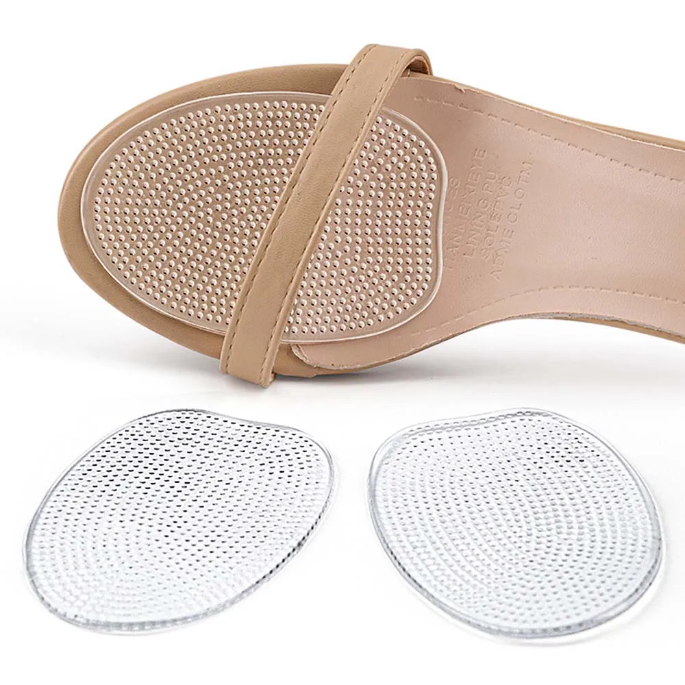 1 Pair Anti-Slip Heel Patch Soft Orthopedic Insole Foot Cushions Transparent Gel Forefoot Insole Shoes Pads Foot Protection