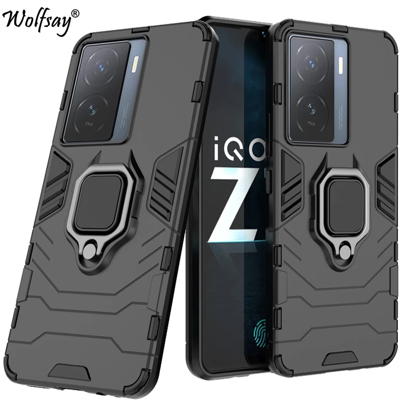 

For Vivo iQOO Z7 5G Case Anti-knock Armor Magnetic Suction Stand Full Cover Vivo iQOO Z7 Case For Vivo iQOO Z7 Case 6.38 inch