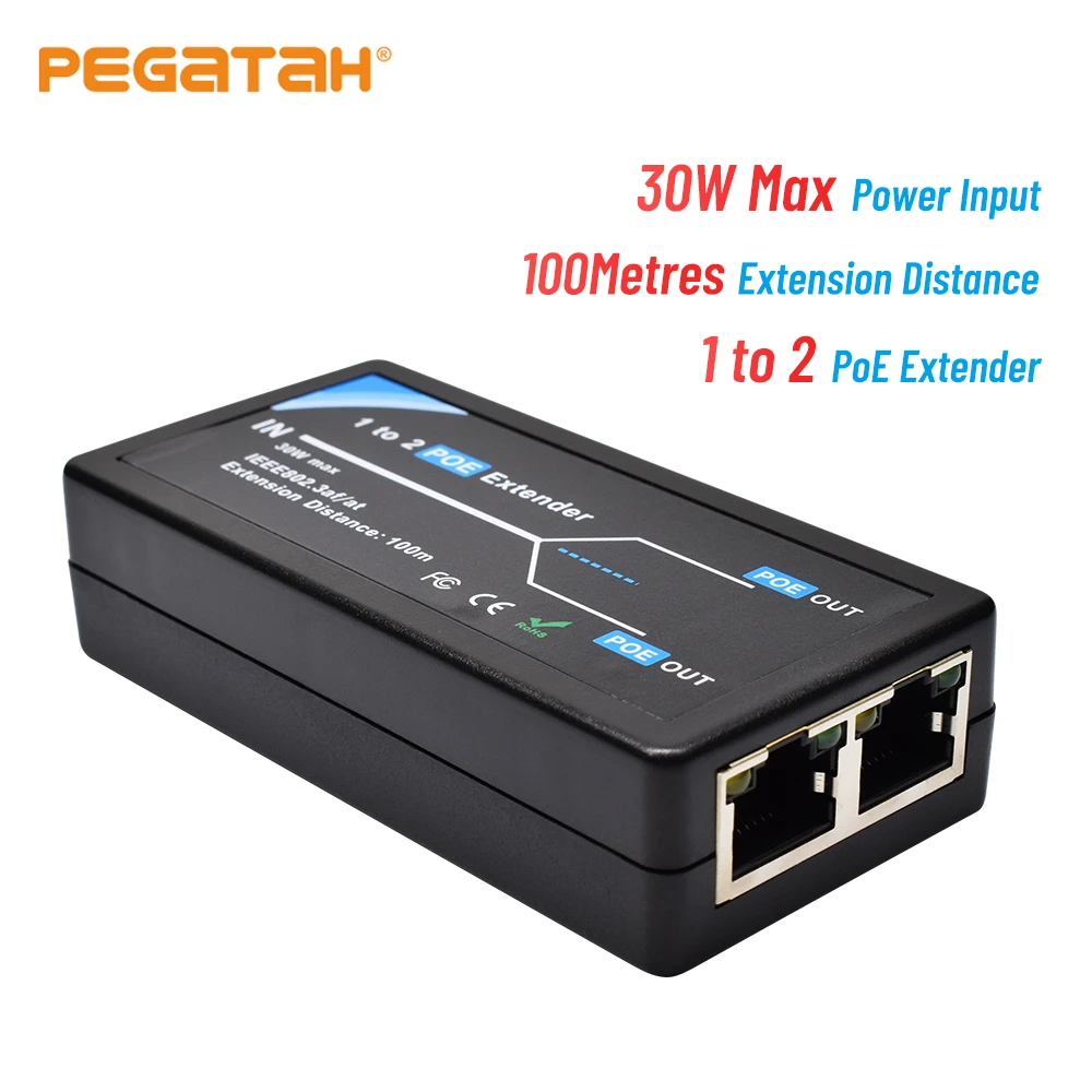 

2-портовый удлинитель порта передачи POE IEEE802.3af, макс. удлинитель 120 м, трансмиссия удлинителя poe для ip-камеры