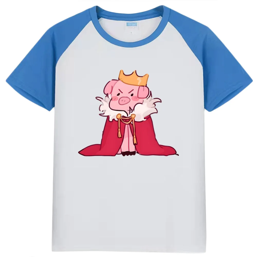 Kids Technoblade Never Dies T-shirtDream SMP Game Anchor Print Shirt Summer Boys Tops Short-sleeve 100 Cotton Girls Casual Tees