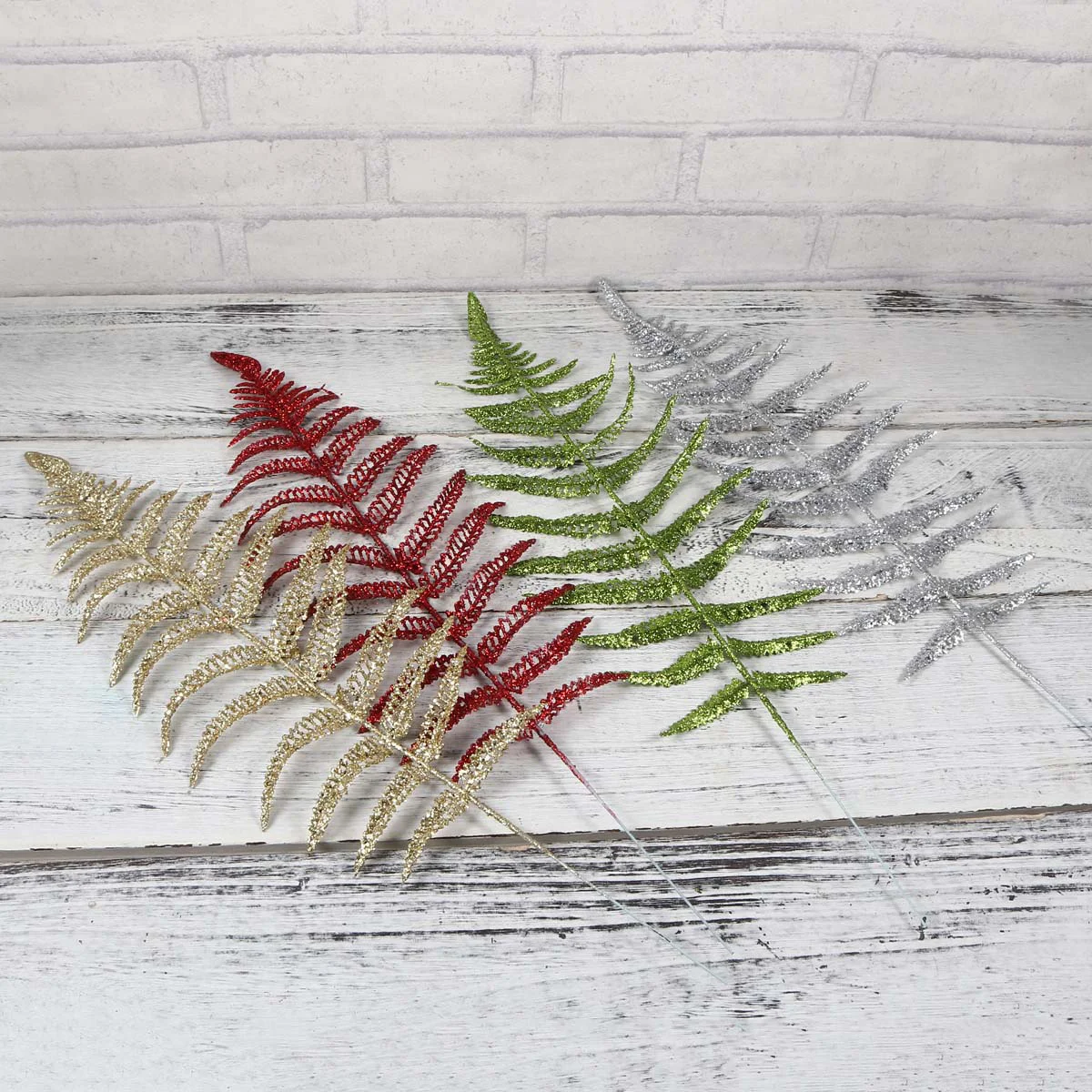 12 шт. блестящие листья рождественские выборки имитация персидских уличных