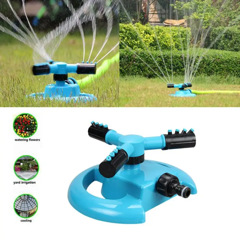 

360° Automatic Rotating Garden Lawn Circle Rotating Water Sprinkler 12 Nozzles Garden Pipe Hose Irrigation Supplies