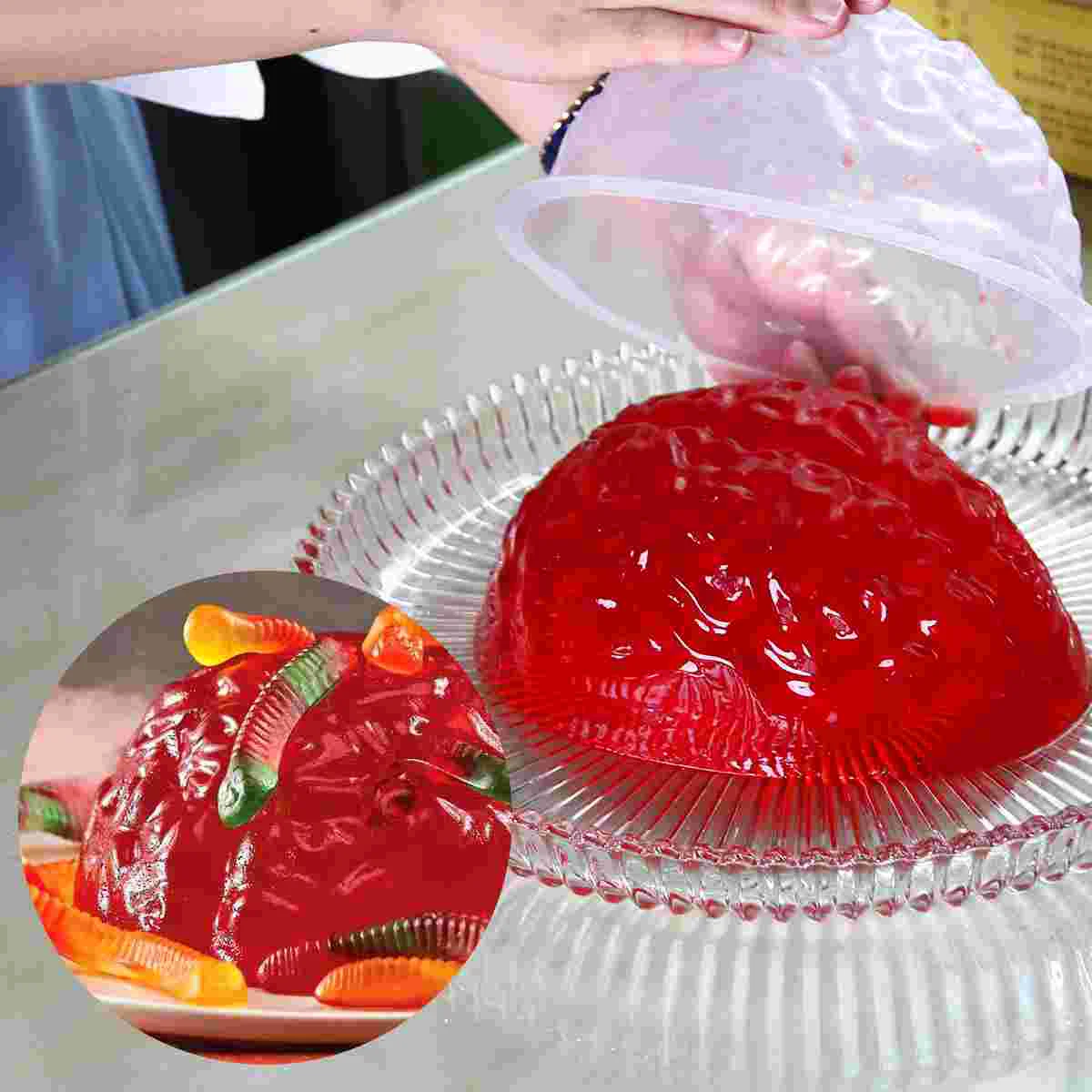 BESTONZON Хэллоуин Brain Set Gummy Worm силиконовые формы гелатин для мозга гератин