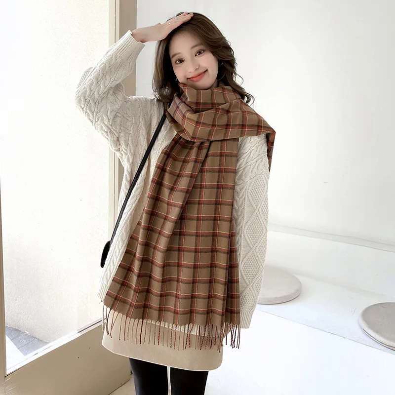 

Autumn and winter new scarf warm mid-length sweet shawl scarf for women