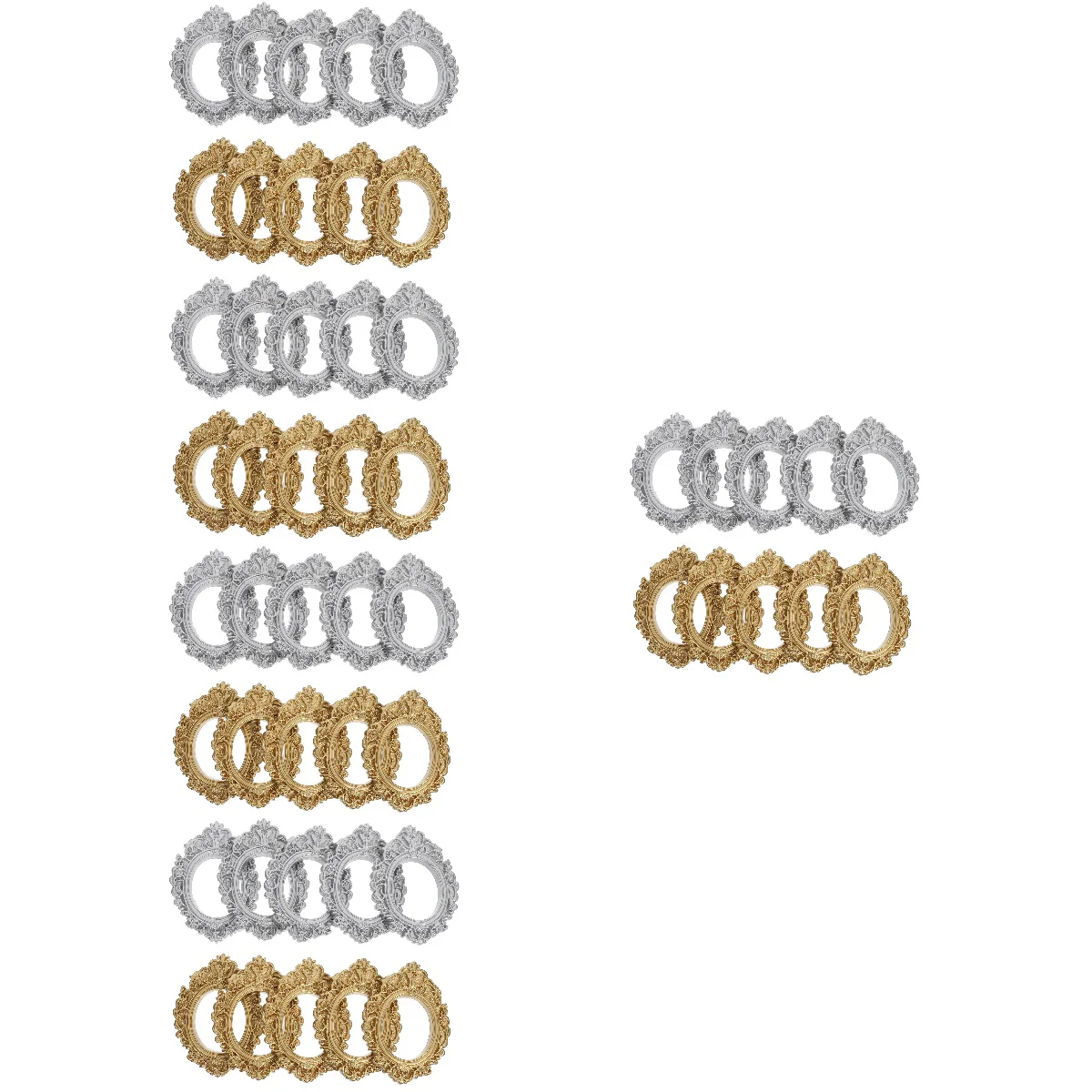 

50 Pcs Photo Frame Delicate Frames Mini Pictures Vintage Gold Phone Case Accessories Handmade Painting Table Decoration