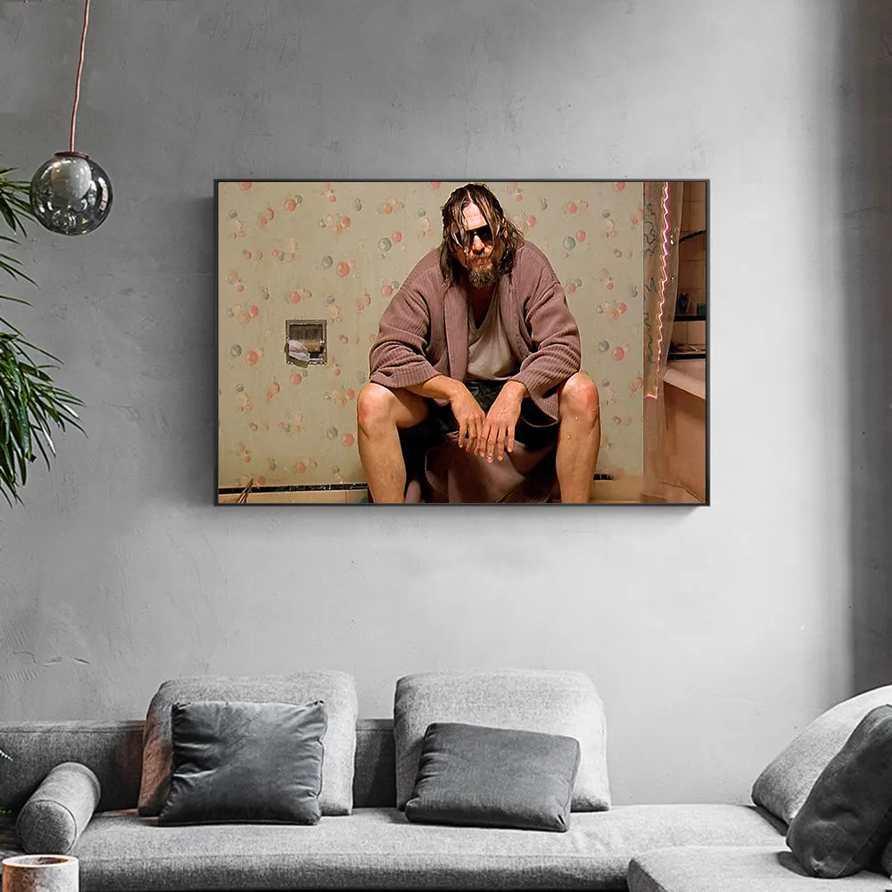 Большой плакат Lebowski с изображением парня настенная Картина на холсте винтажная