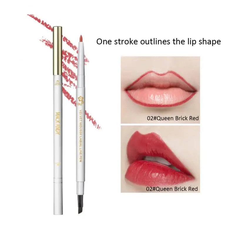 

4 Colors Cosmetic Lipstick Pen Professional Matte Waterproof Lady Charming Lip Liner Contour Makeup Lipstick Tool Comestics