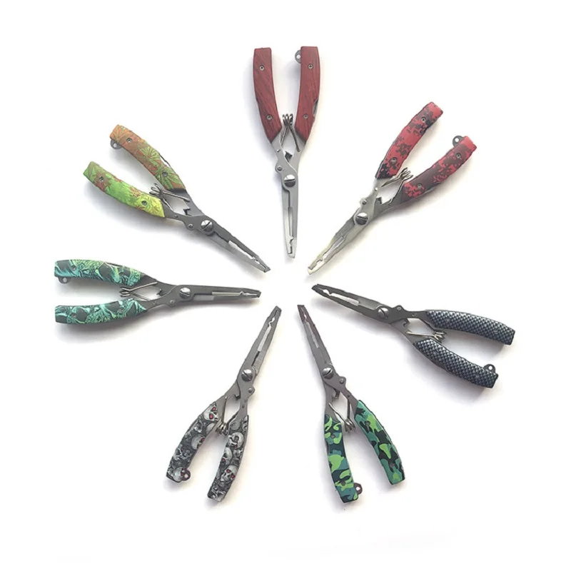 

1Pcs Multi Function Stainless Steel Fishing Pliers Scissors Fish Hook Remover Curved Forceps Split Ring Opener Braid Line Cutter