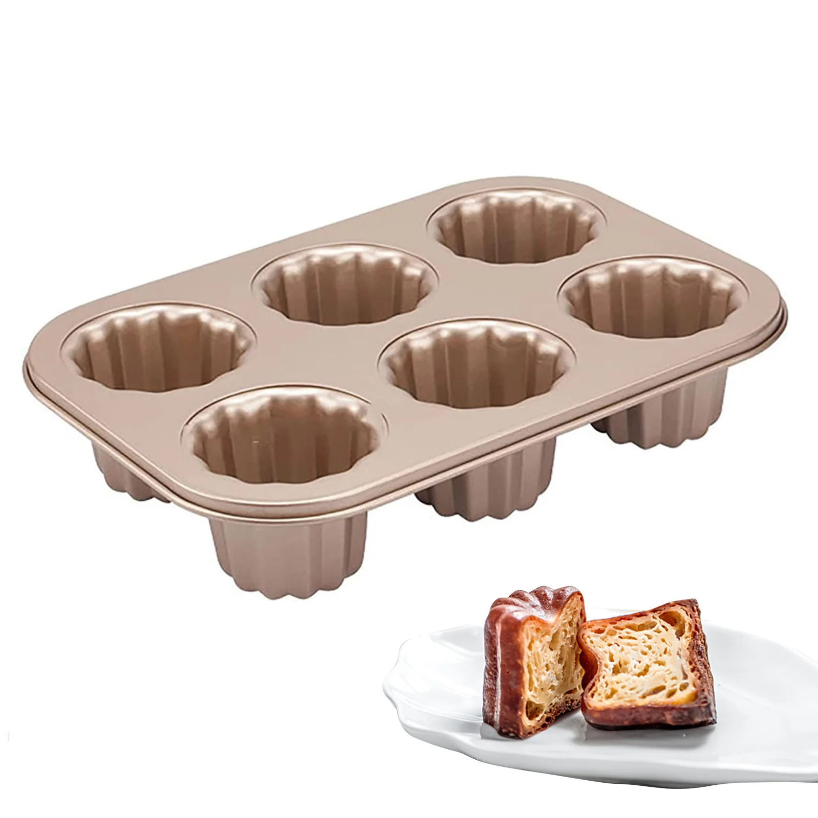 

Форма для выпечки тортов с 8 отверстиями, форма для Маффин кекса, антипригарная посуда для выпечки «сделай сам» из углеродистой стали, кухон...