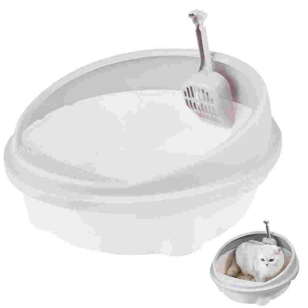 

1 set of Cats Toilet Cat Litter Box Pet Toilet Anti-Splashing Litter Box with