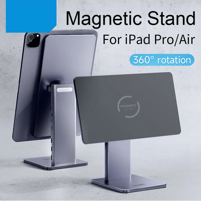 Складная магнитная подставка Hagibis для IPad Pro 12,9 3rd/4th/5th 11 IPad Air Tablet алюминиевый держатель с поворотным кронштейном 10,9 USB C Hub