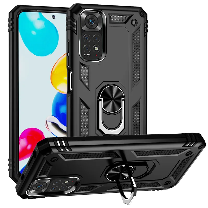 Чехол для Xiaomi Redmi Note 11 10 9 Max 8T 11s 10s 9s бронированный противоударный чехол 8 9A 9C 9T 10A 10C
