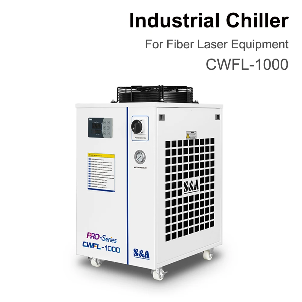 

CWFL-1000 S&A Industry Air Water Chiller AC 220-240V Voltage for Fiber Laser Engraving Cutting Machine