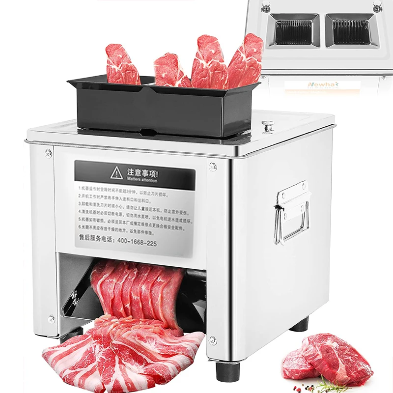 

Устройство для резки, слайсер для кубиков, измельченного мяса, коммерческая многофункциональная пищевая продукция, говядина, цыпленка, 850 В...