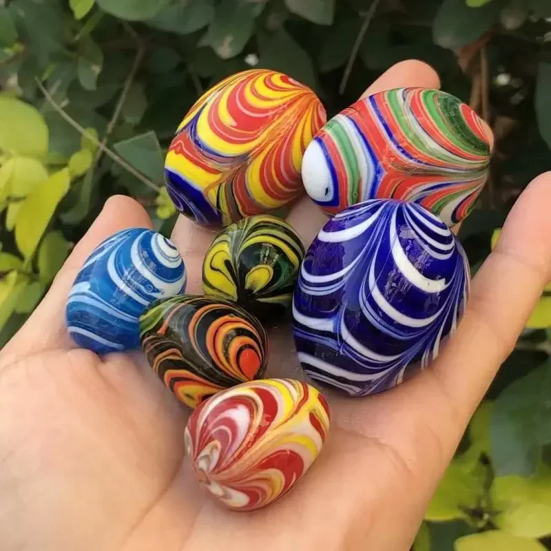 7 шт. стеклянный красочный камень красочное яйцо галька аквариум специальный