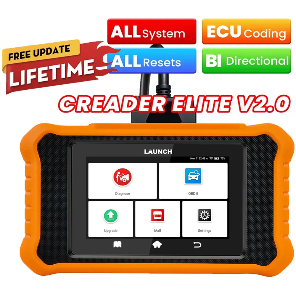 Фото LAUNCH X431 Creader Elite V2.0 Полная система двунаправленного диагностического сканера для GM для BENZ для BMW для AUDI France Locoal Ship №1