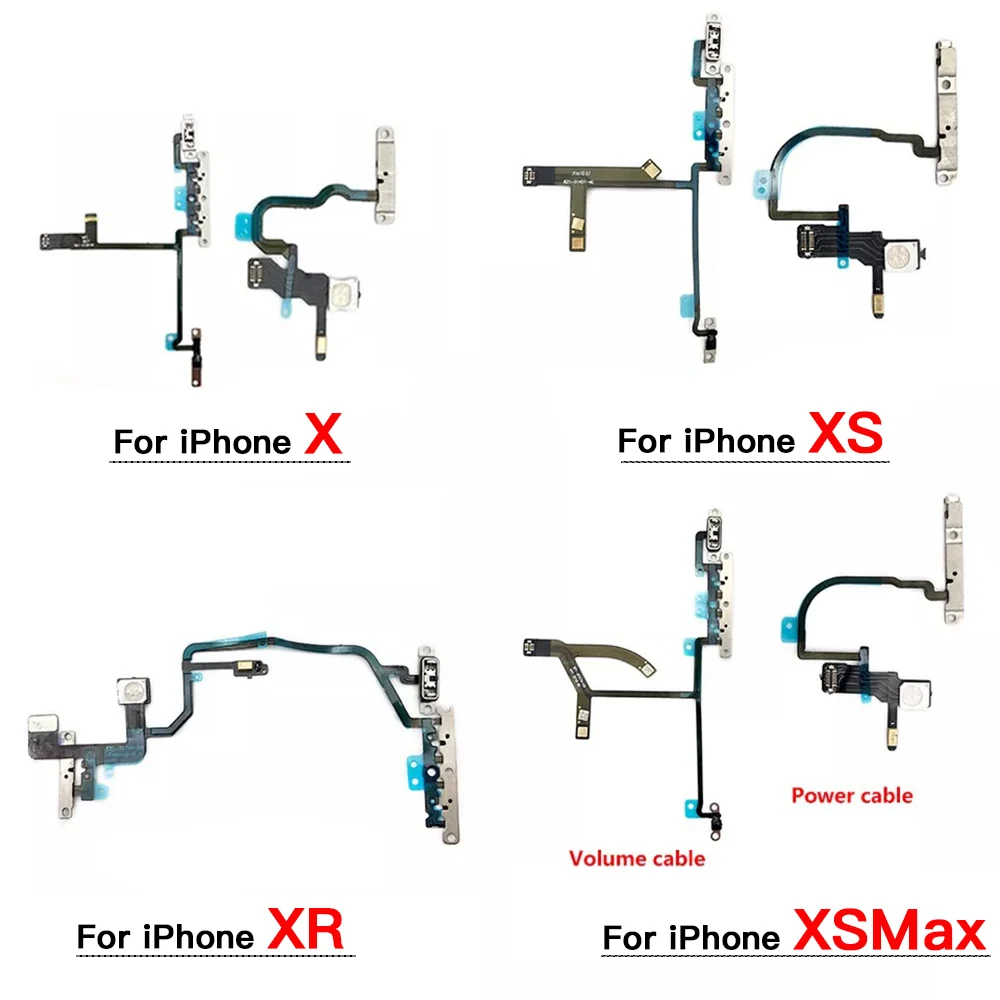 

Power Volume Button Switch Connector Flex Cable For iPhone X XR XS XsMax Replacement Parts