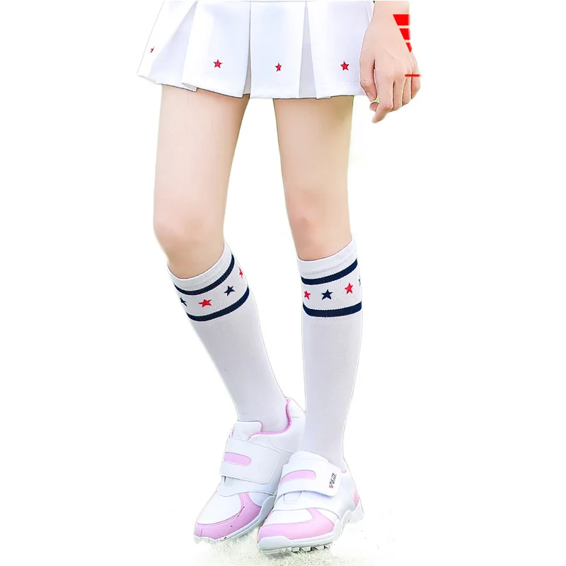 PGM Kids Golf Socks High Thin Soft Breathable Thight Stocking Girl Sport Socks Legging for Golf Tennis Fitness Bicycle WZ008